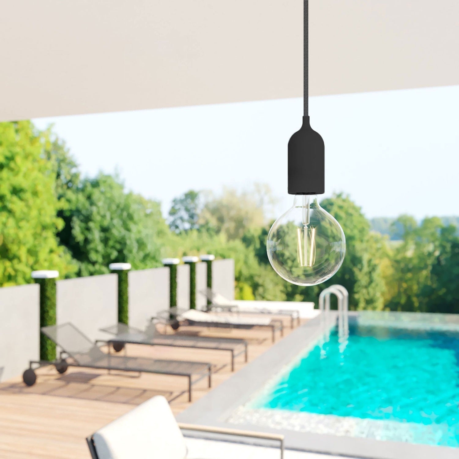Beverford 1Lt Outdoor Pendant IP65 - Various Colours