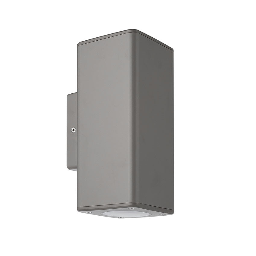 Polycarbonate Corrosion Proof Outdoor Up/Down Wall Light - Black/Grey Finish