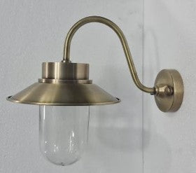 Baltimore Cast Outdoor Wall Light- Black/ Brass Finish