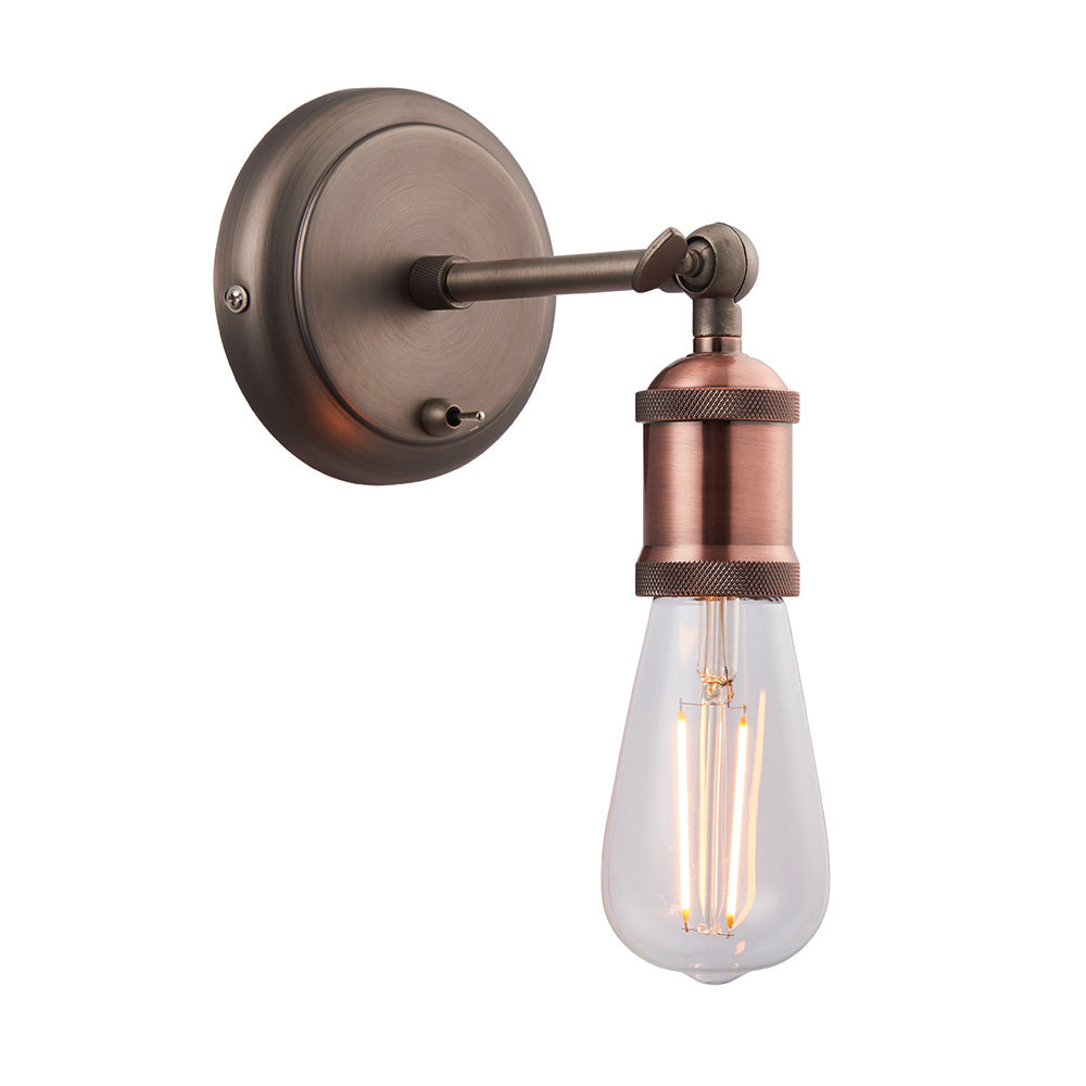 Niche Wall Light - Antique Brass/Aged Pewter & Aged Copper E27