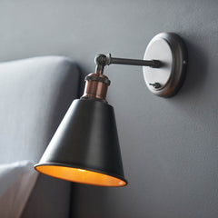 Niche Wall Light - Aged Pewter/Clear Glass E27