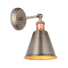 Niche Wall Light - Aged Pewter/Clear Glass E27