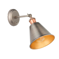 Niche Wall Light - Aged Pewter/Clear Glass E27