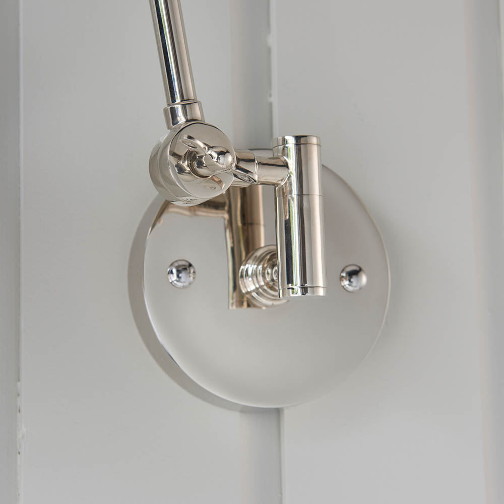 Focus Swing Arm Wall - Antique Brass/Polished Nickel E27