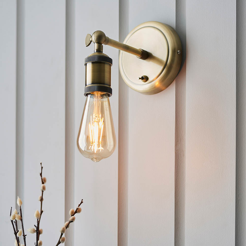 Niche Wall Light - Antique Brass/Aged Pewter & Aged Copper E27