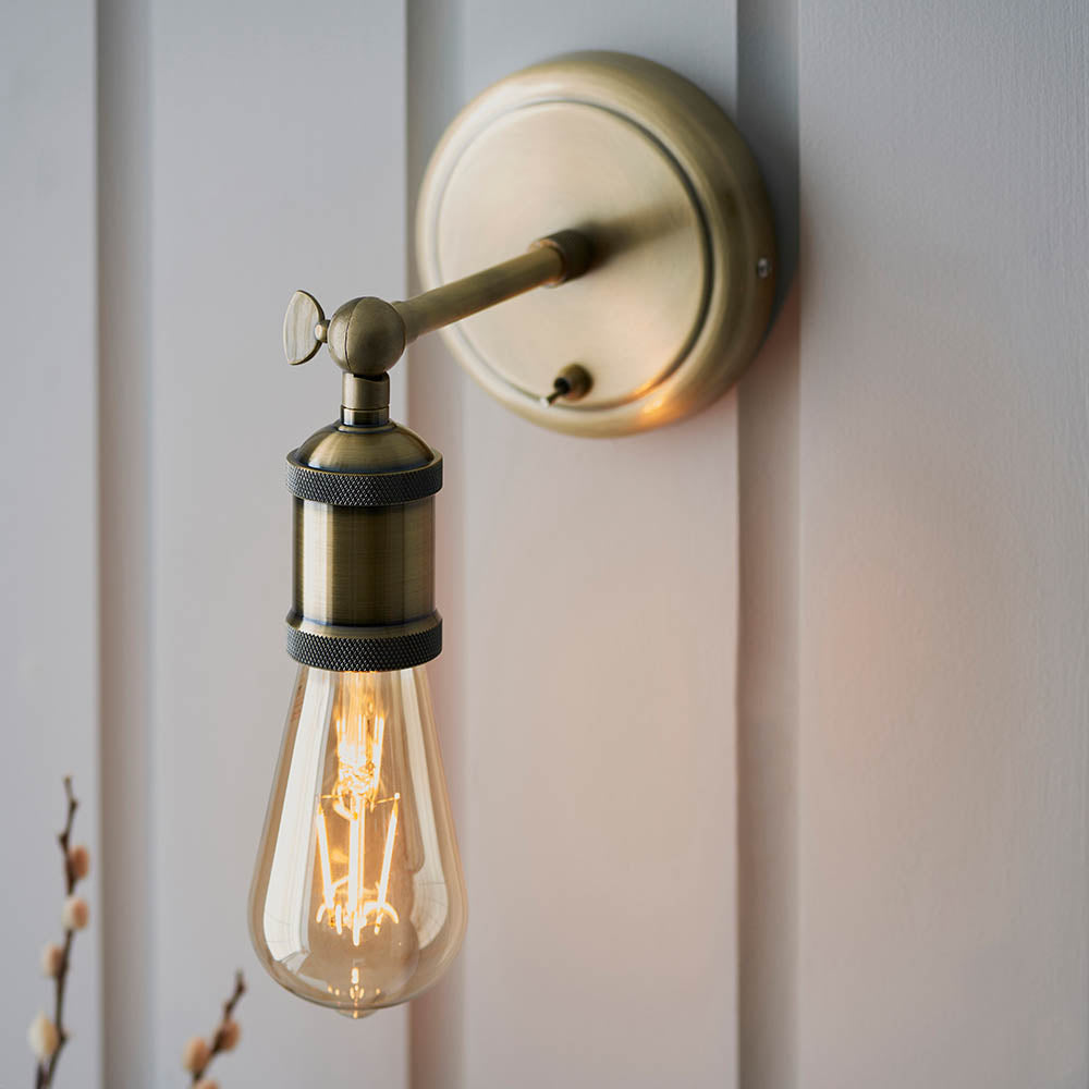 Niche Wall Light - Antique Brass/Aged Pewter & Aged Copper E27