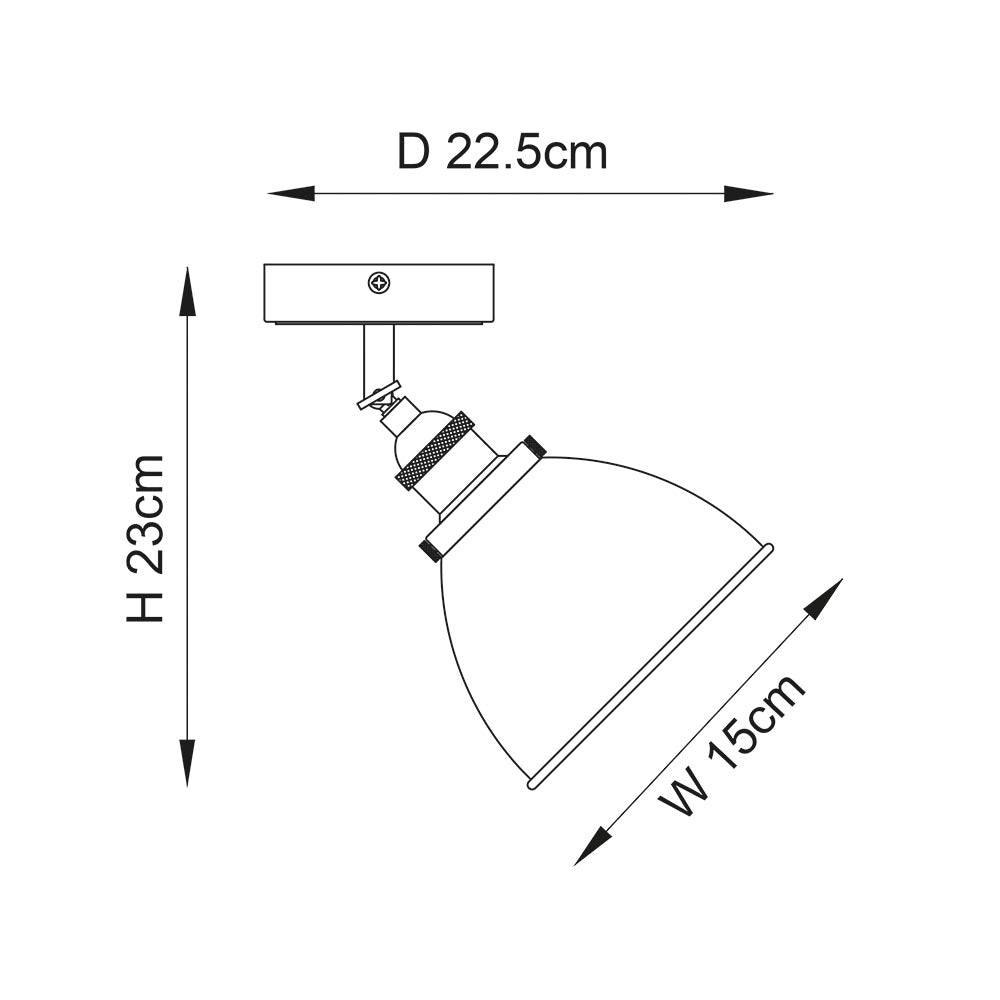 Concept Task Wall Light - Aged Pewter E14