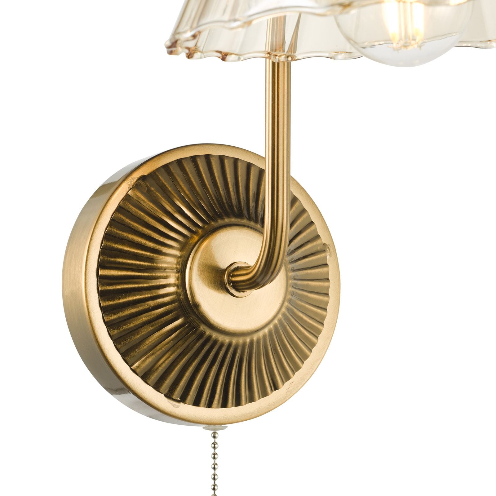Erika Wall Light- Antique Bronze and Amber Glass