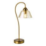 Erika Table Lamp-  Antique Bronze and Amber Glass
