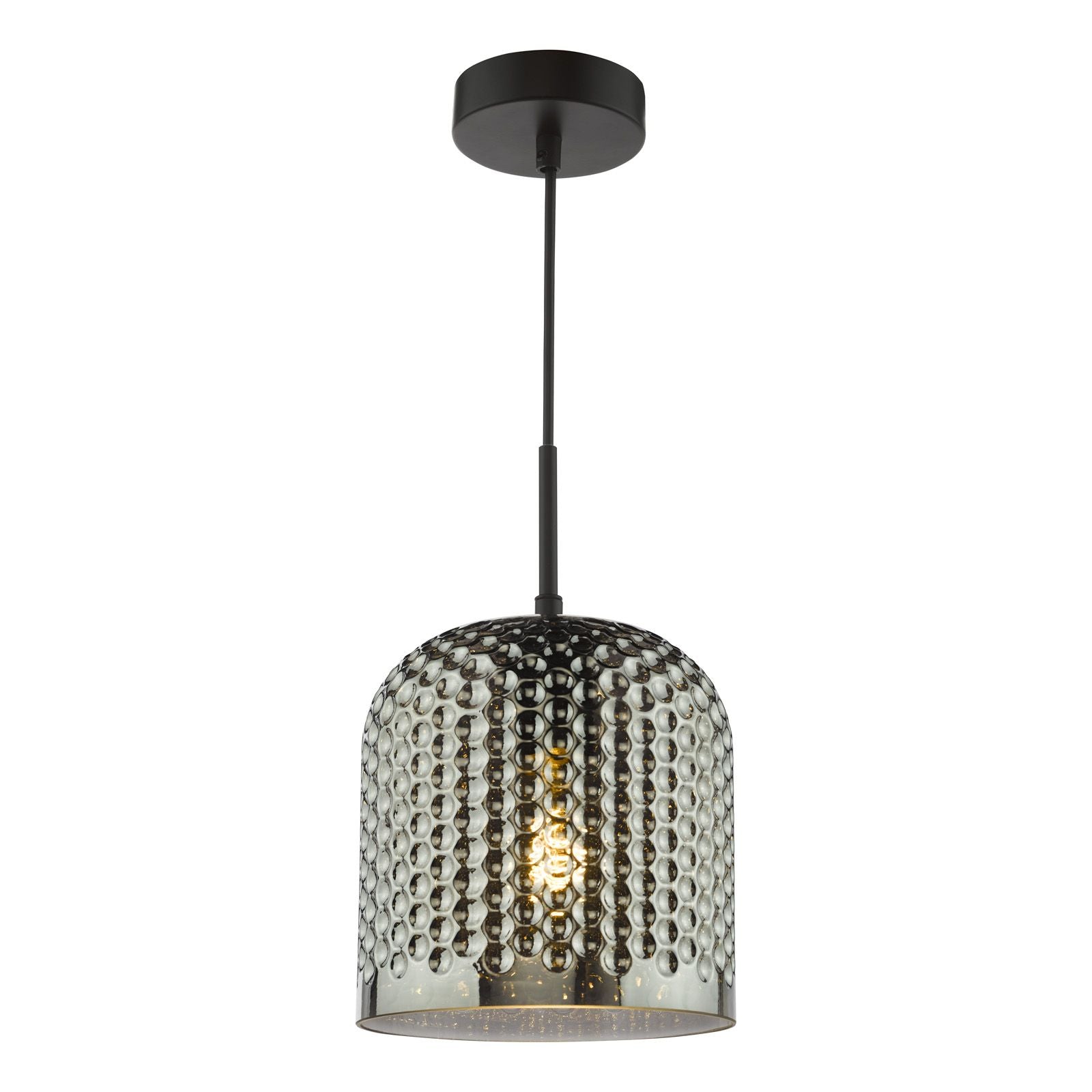 Esila Pendant Light-  Matt Black and Smoked Glass