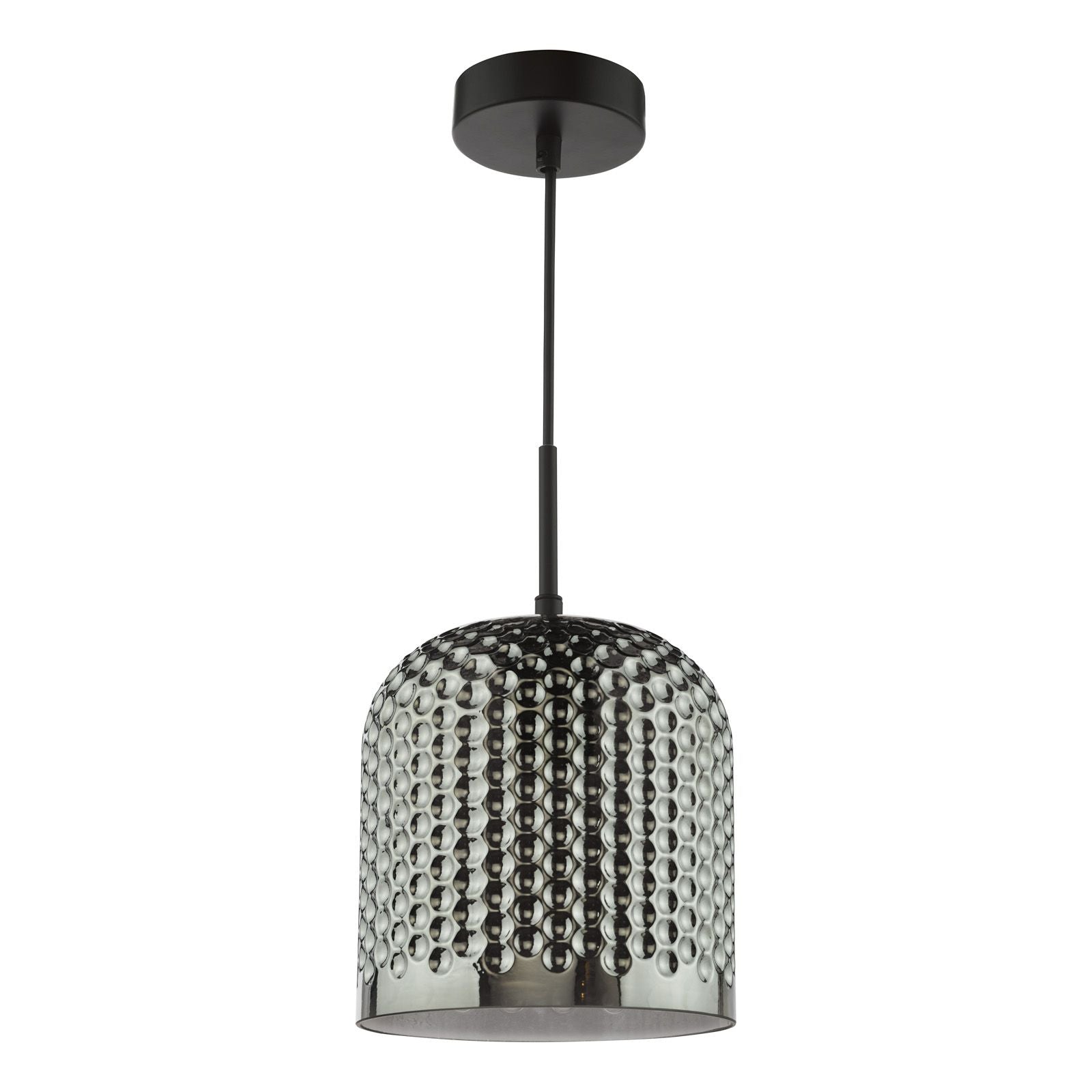 Esila Pendant Light-  Matt Black and Smoked Glass
