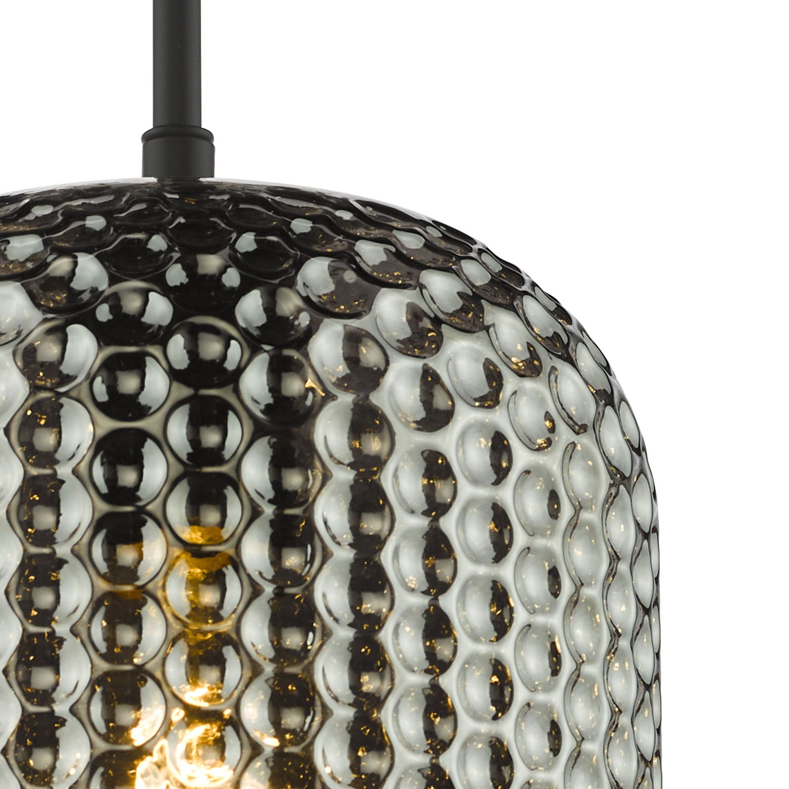 Esila Pendant Light-  Matt Black and Smoked Glass