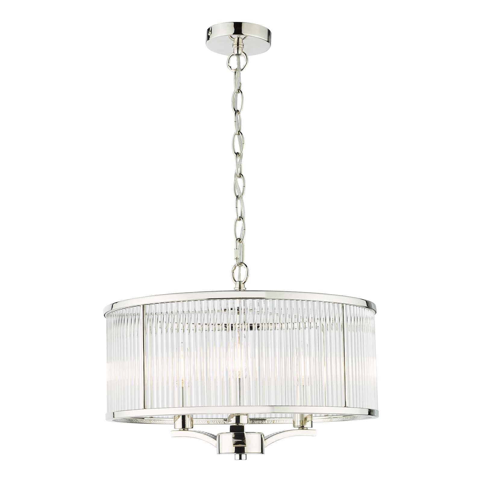 Evelyn 3 Light Pendant Antique Bronze / Polished Nickel