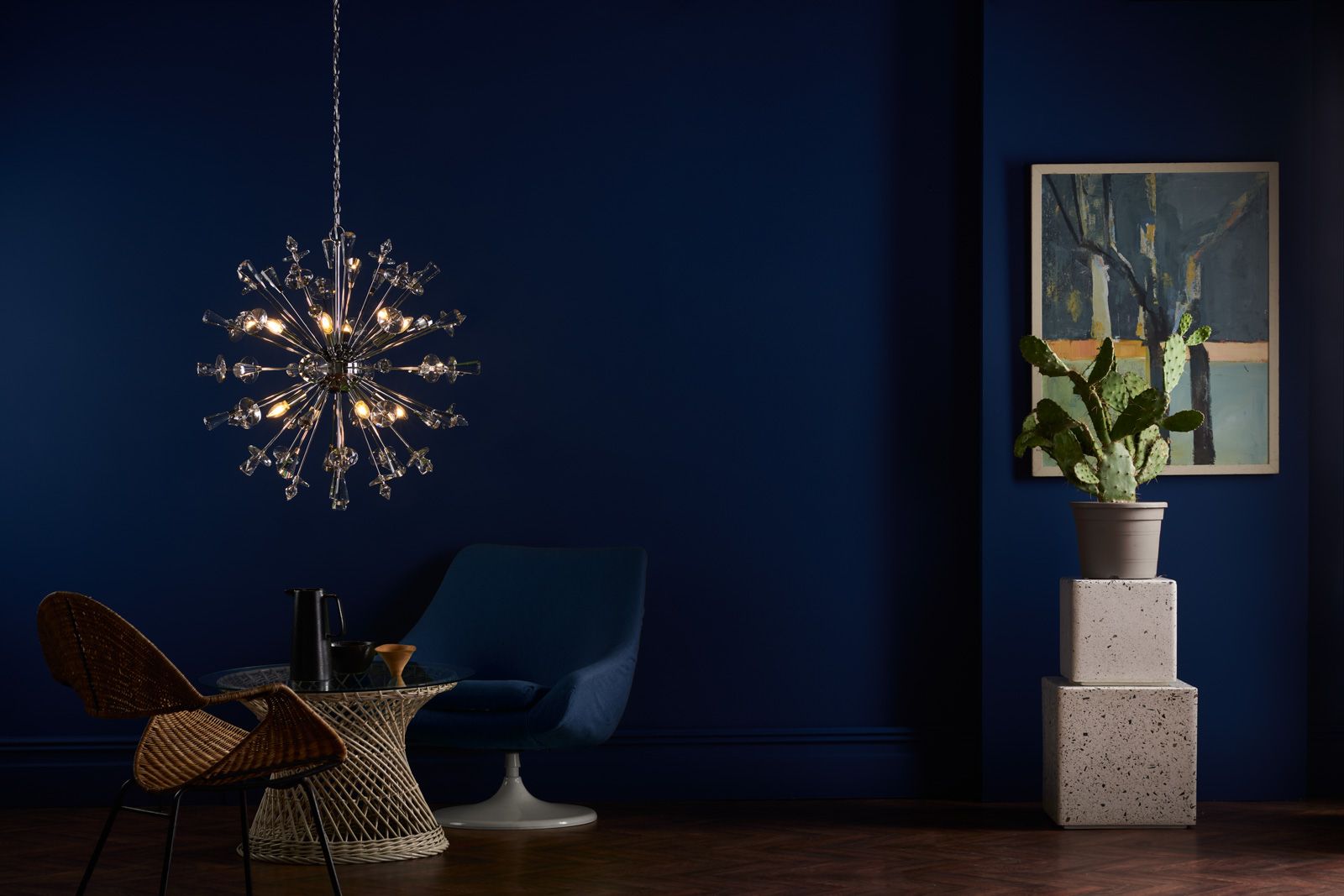 Exodus 8 Light Pendant Polished Chrome Crystal