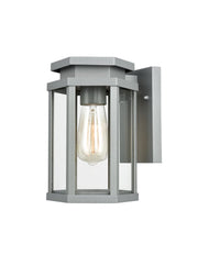 Alsatian Outdoor Wall Light IP44 - Silver Aluminium