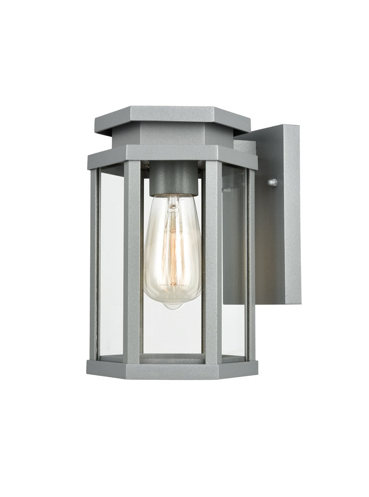 Alsatian Outdoor Wall Light IP44 - Silver Aluminium
