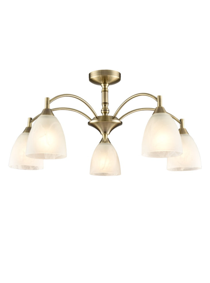 Emmy 3/5Lt Semi Flush Light - Chrome/Bronze Finish