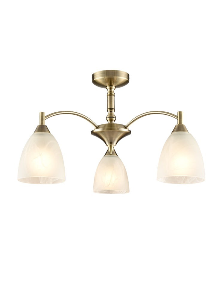 Emmy 3/5Lt Semi Flush Light - Chrome/Bronze Finish