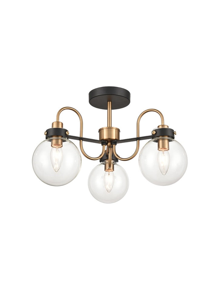 Equin 3/5/8Lt Fitting (down) - Black & Gold Finish