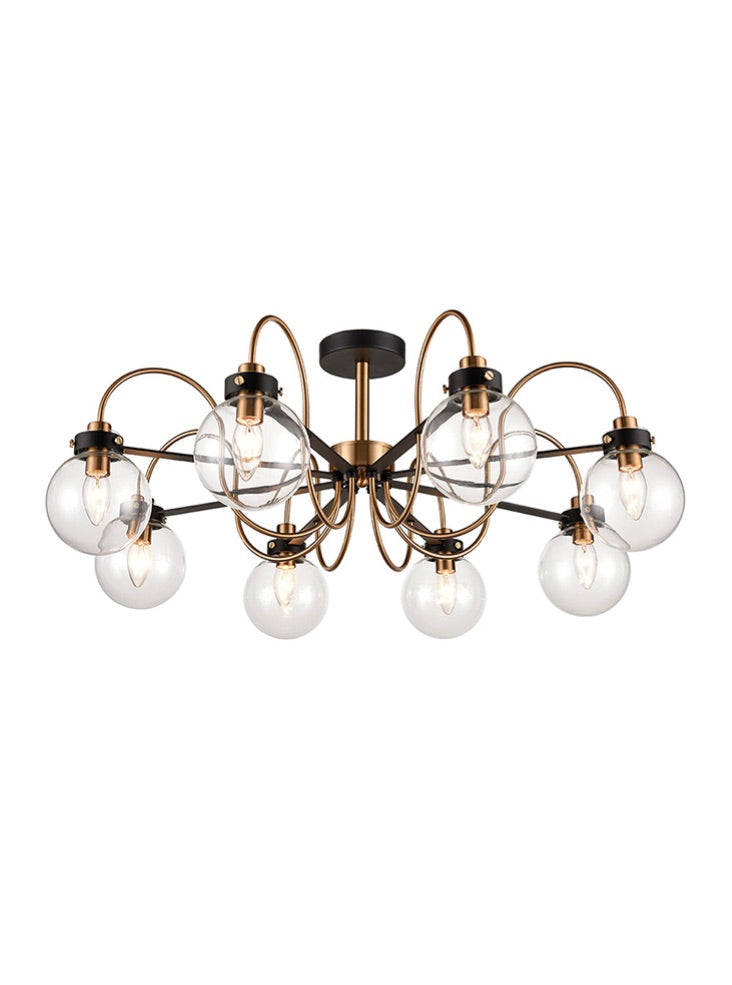 Equin 3/5/8Lt Fitting (down) - Black & Gold Finish