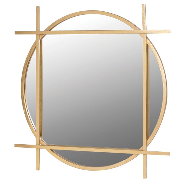 Gold Round Framed Mirror