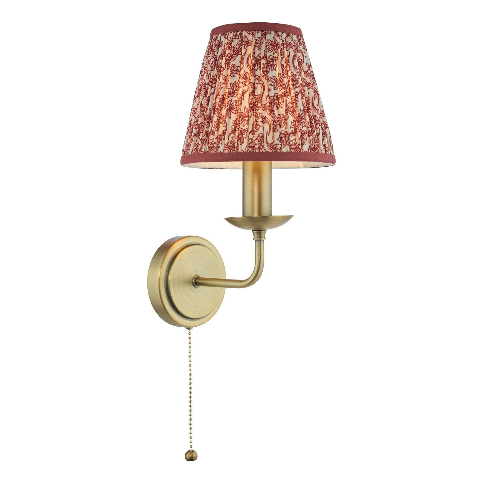 Favian Wall Light- Matt Bronze With  Red/ Green Shades