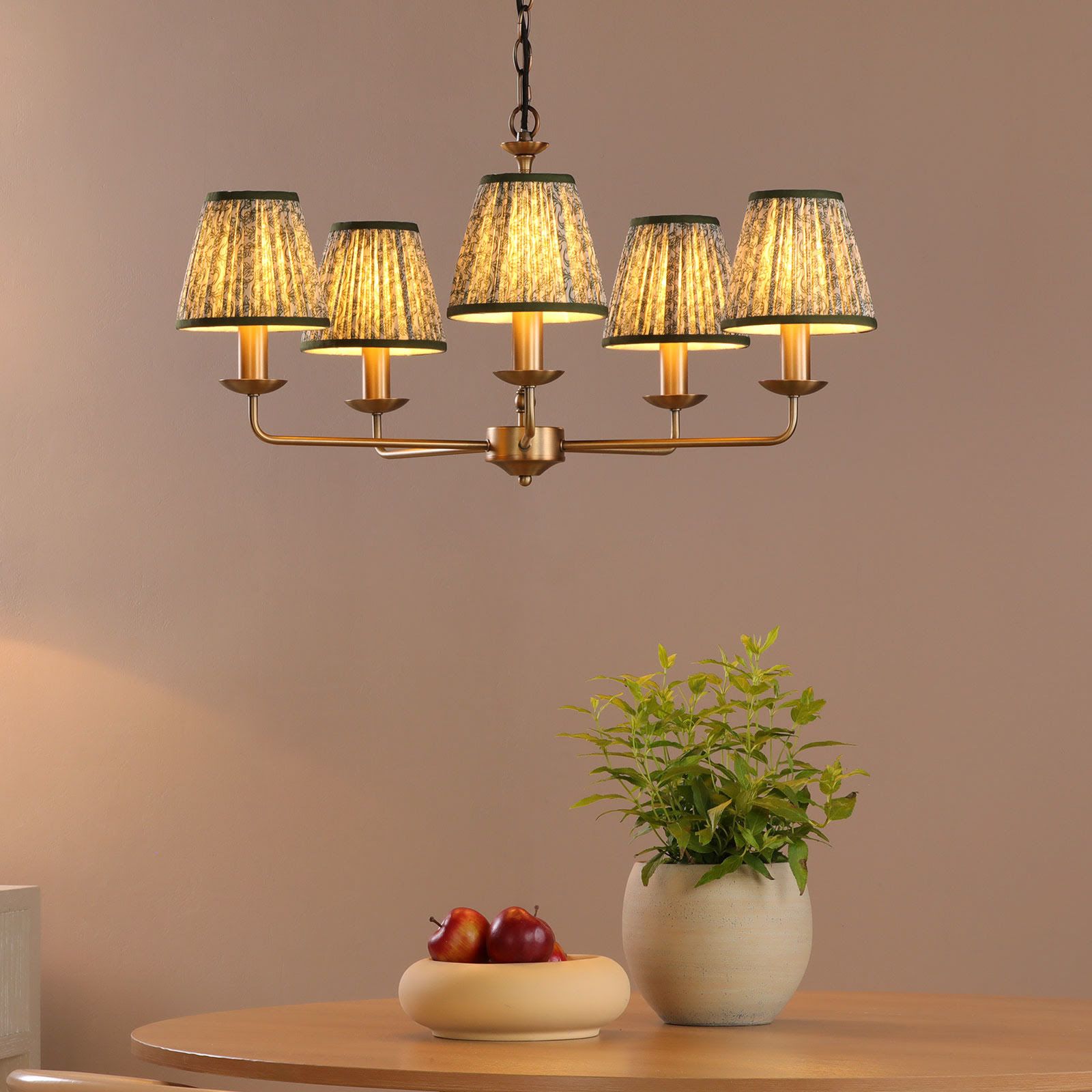 Favian Wall Light- Matt Bronze With  Red/ Green Shades