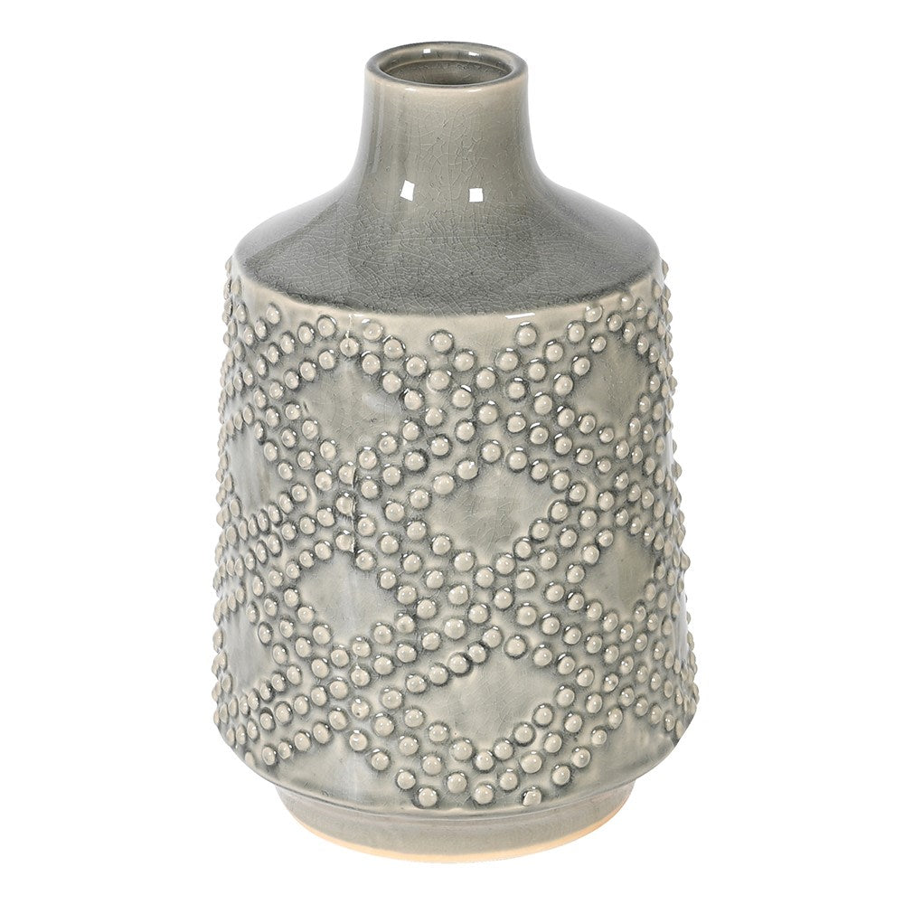 Soft Grey Dots Ceramic Vase - Small / Large