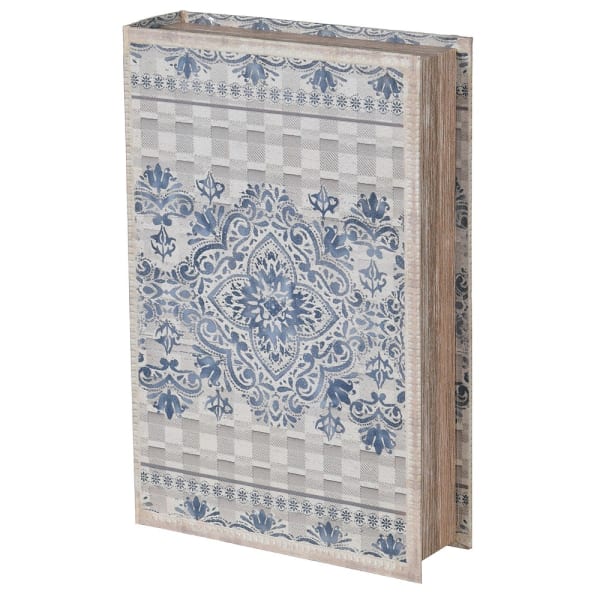 Blue and Grey Patterned Book Box