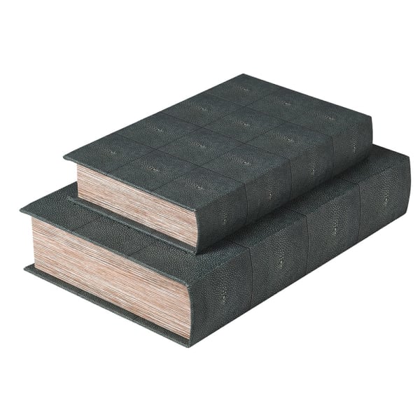 Shagreen Book Boxes - Set of 2