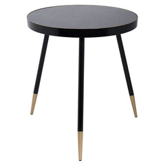 Venus Side Table - Black & Gold Finish