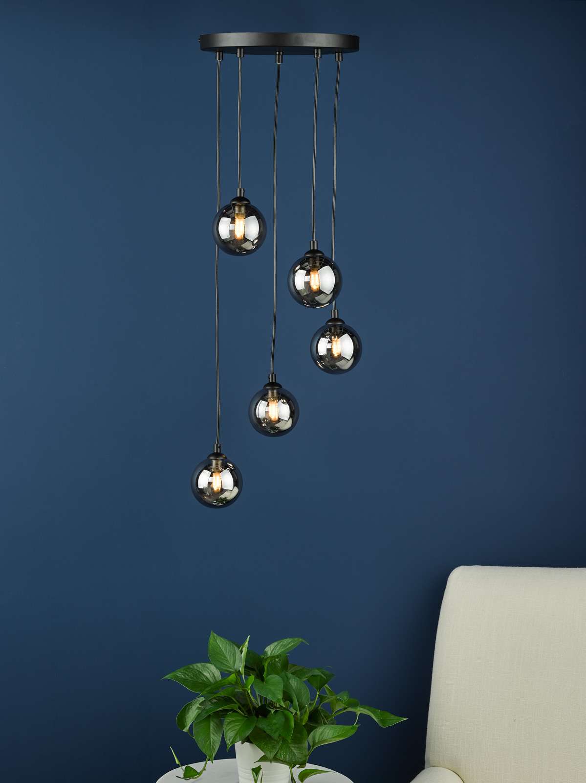 Federico 5 Light Cluster Pendant In Various Finishes G9