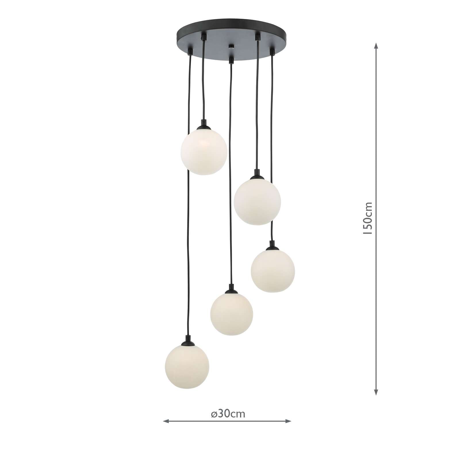 Federico 5 Light Cluster Pendant In Various Finishes G9