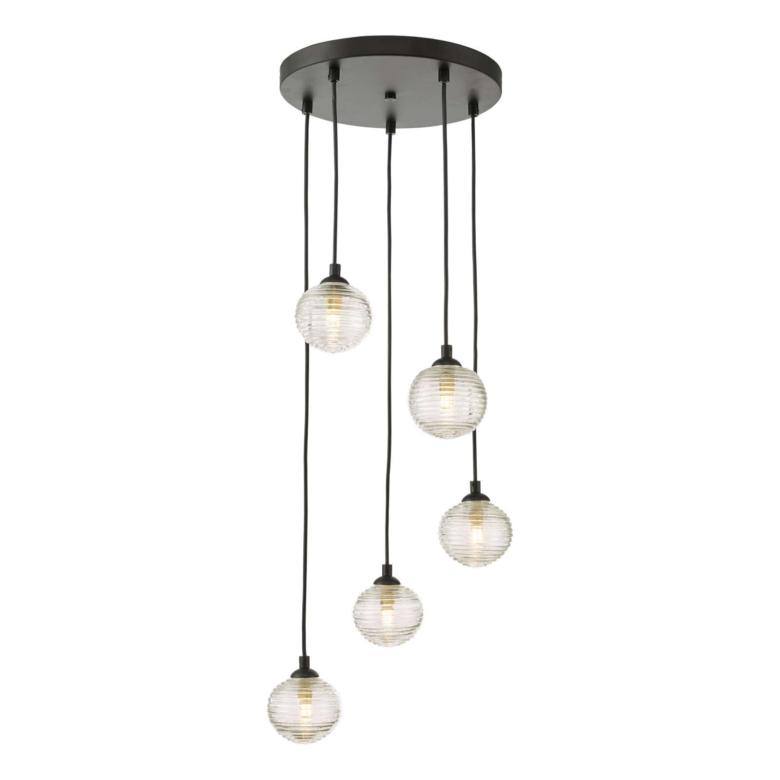 Federico 5 Light Cluster Pendant In Various Finishes G9