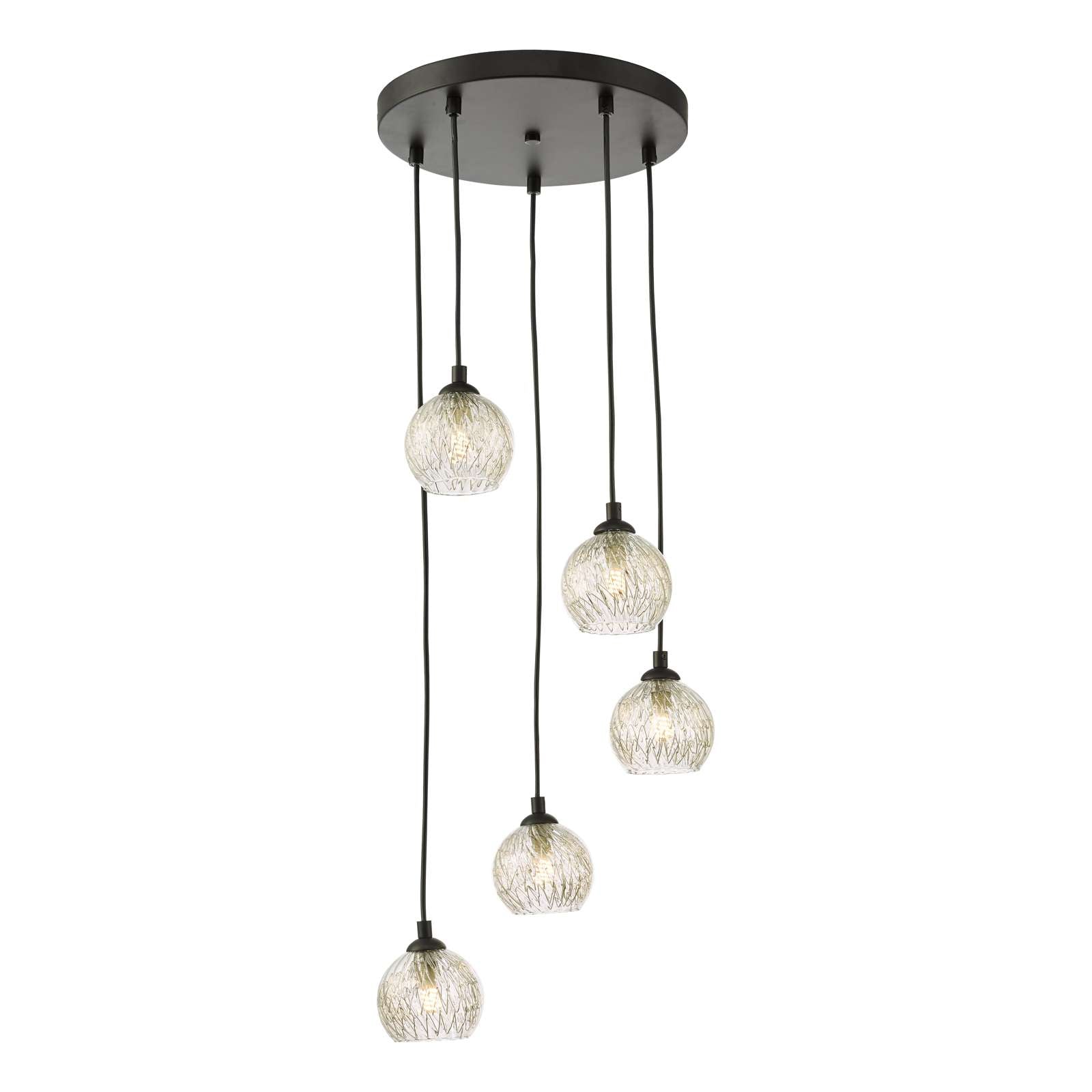 Federico 5 Light Cluster Pendant In Various Finishes G9