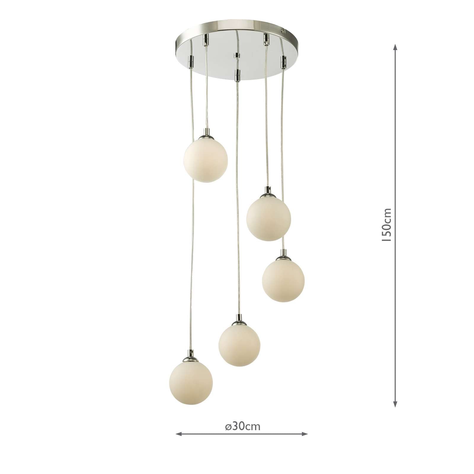 Federico 5 Light Cluster Pendant In Various Finishes G9