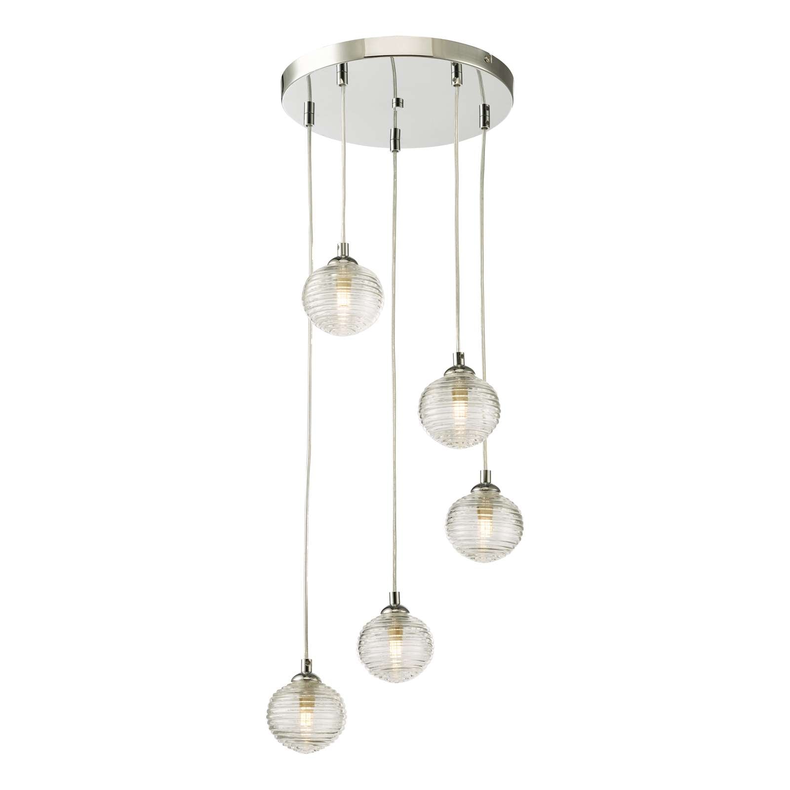 Federico 5 Light Cluster Pendant In Various Finishes G9