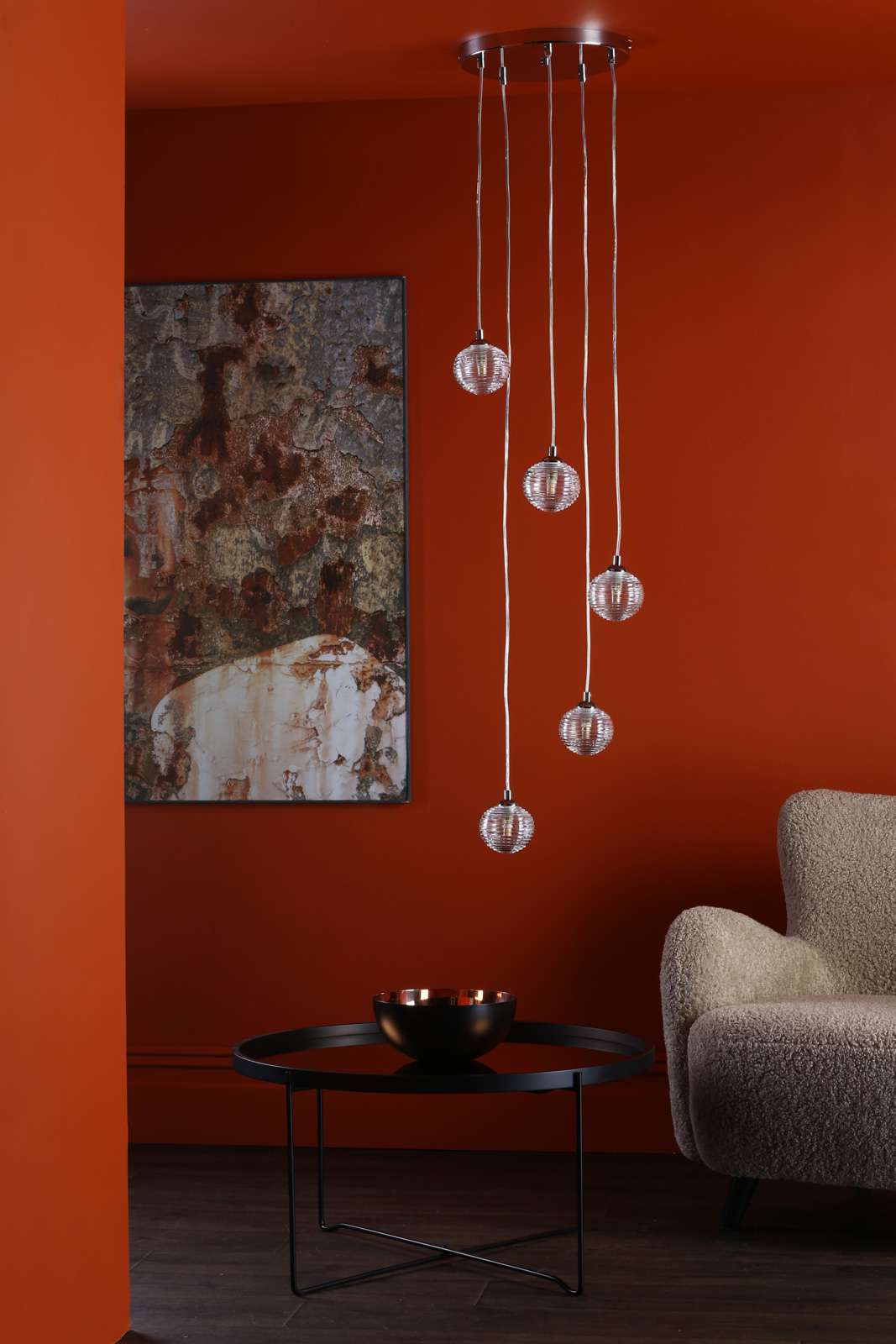 Federico 5 Light Cluster Pendant In Various Finishes G9