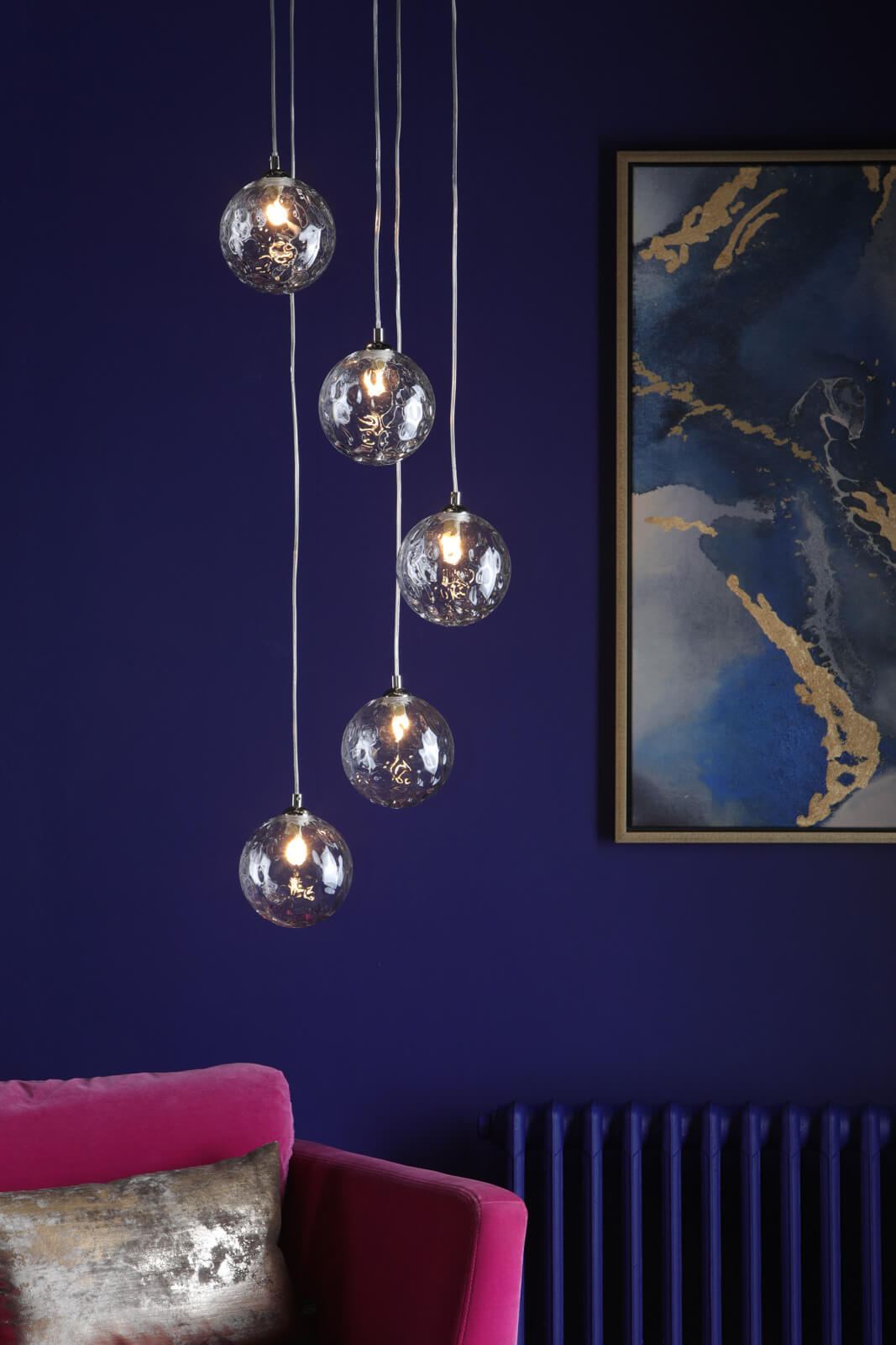 Federico 5 Light Cluster Pendant In Various Finishes G9