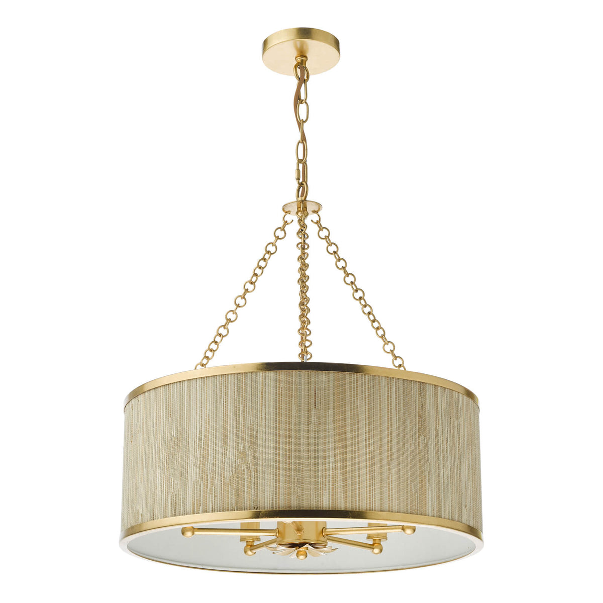 Fenella 5Lt Pendant Gold Leaf and Seagrass Shade - Promotional Offer