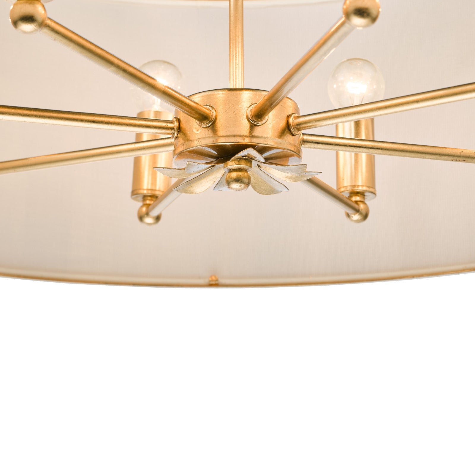 Fenella 5/8Lt Pendant Gold Leaf and Seagrass Shade