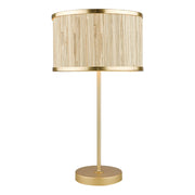 Fenella Table Lamp Gold Leaf With Seagrass Shade E14