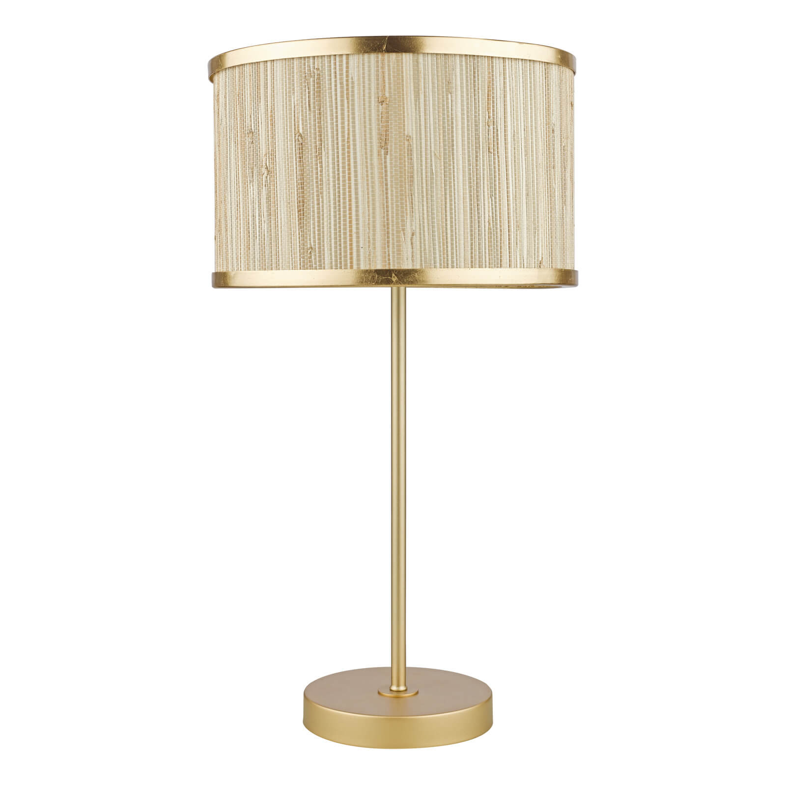 Fenella Table Lamp Gold Leaf With Seagrass Shade E14
