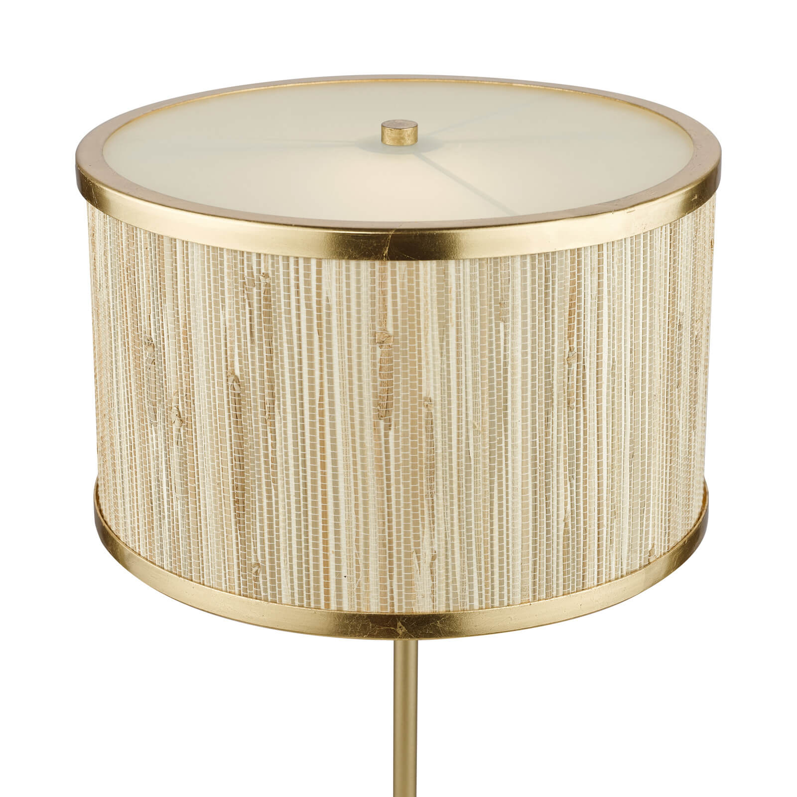 Fenella Table Lamp Gold Leaf With Seagrass Shade E14