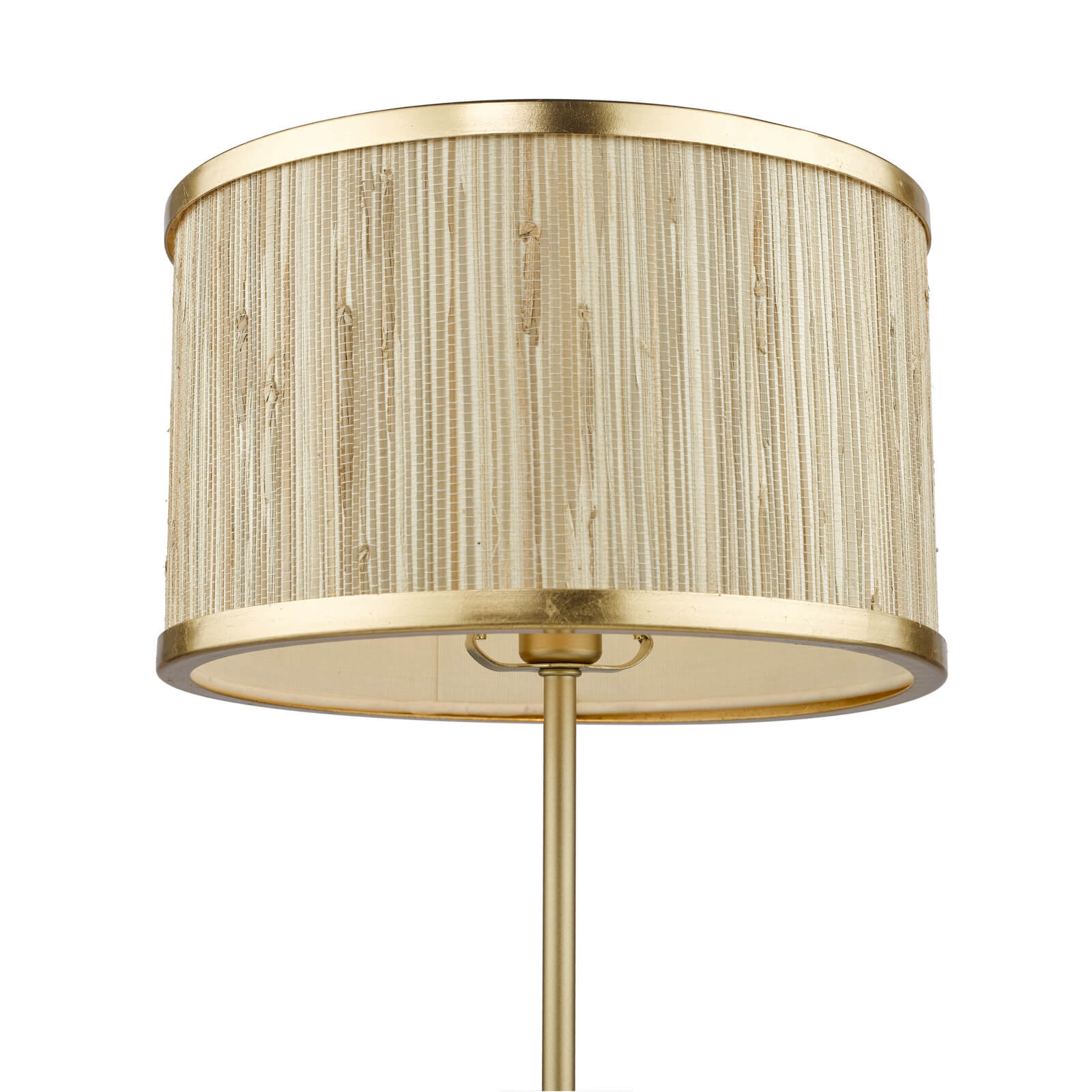 Fenella Table Lamp Gold Leaf With Seagrass Shade E14