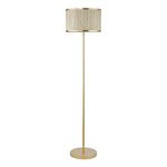 Fenella 3 Light Floor Lamp Gold Leaf and Seagrass E14