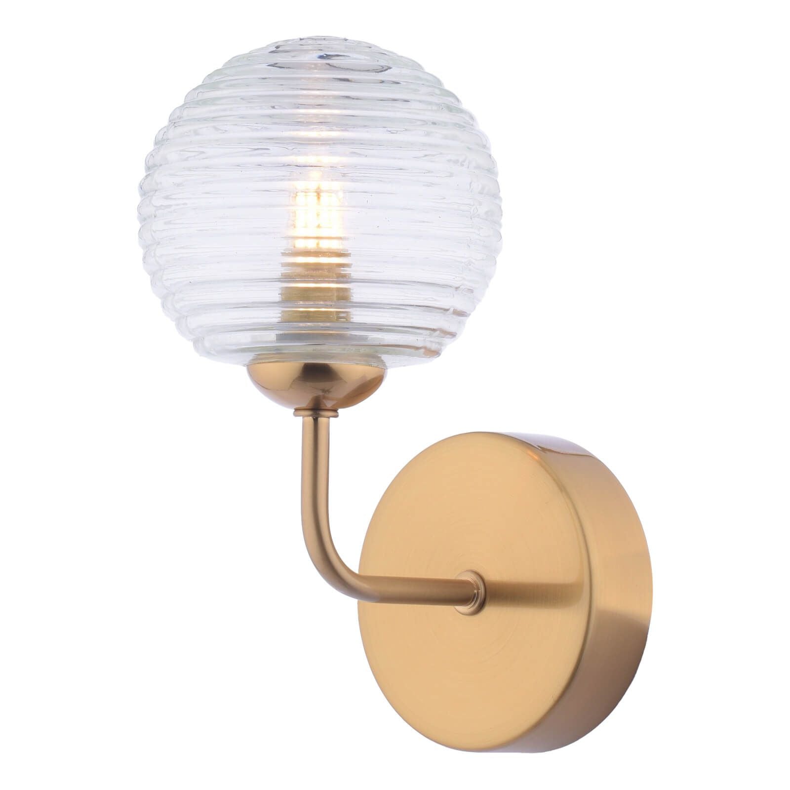 Feya Wall Light Antique Bronze & Clear/Opal Glass