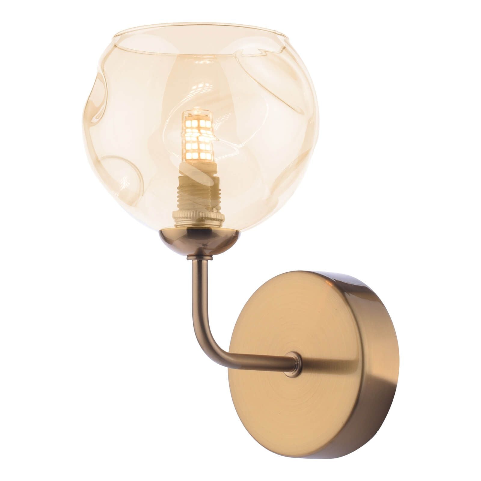 Feya Wall Light Antique Bronze & Clear