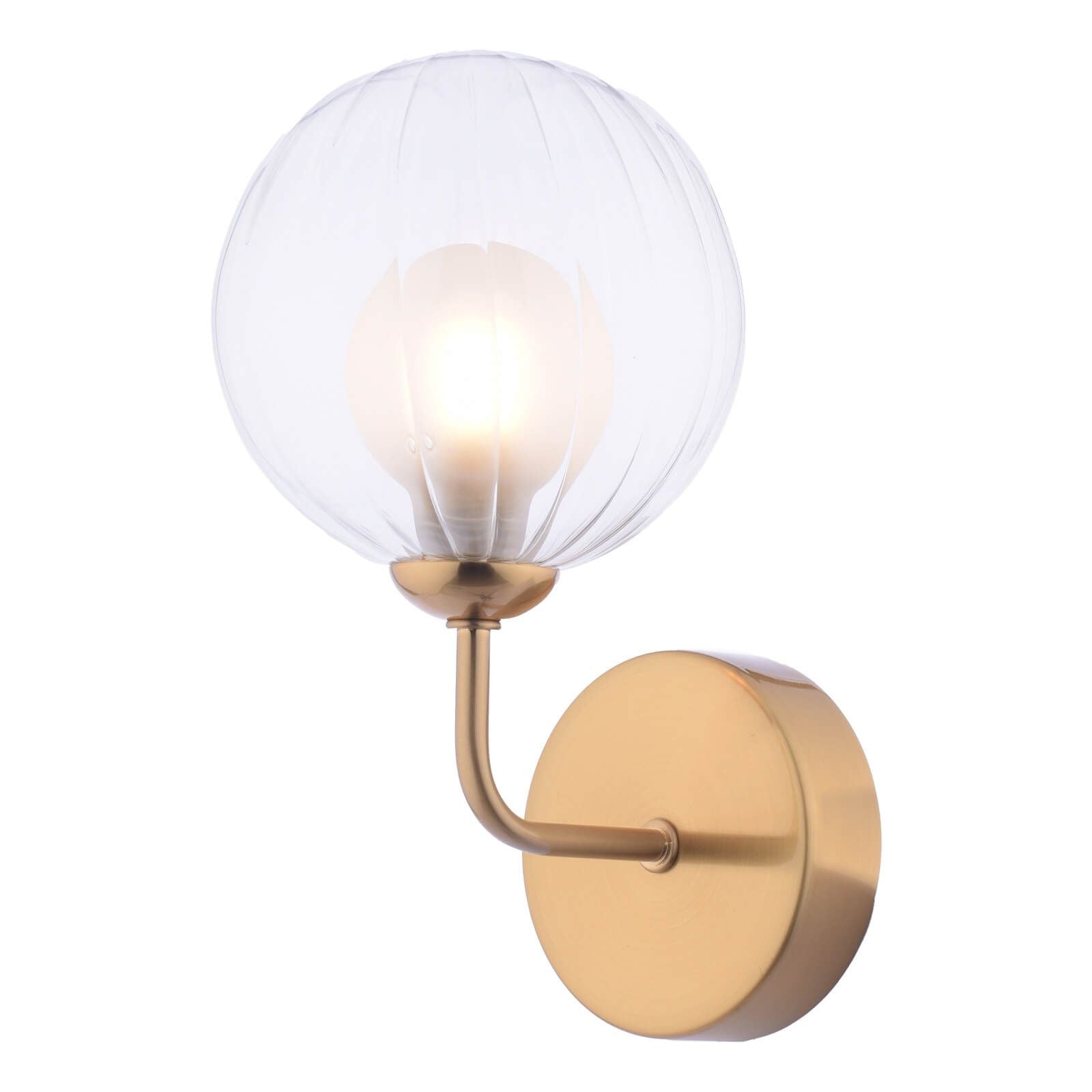 Feya Wall Light Antique Bronze & Clear