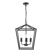Fionn 4 Light Pendant Matt Black